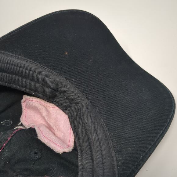 Super Girl Strapback Baseball Cap Black One Size Adjustable Embroidered Logo - Picture 8 of 10